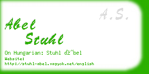 abel stuhl business card